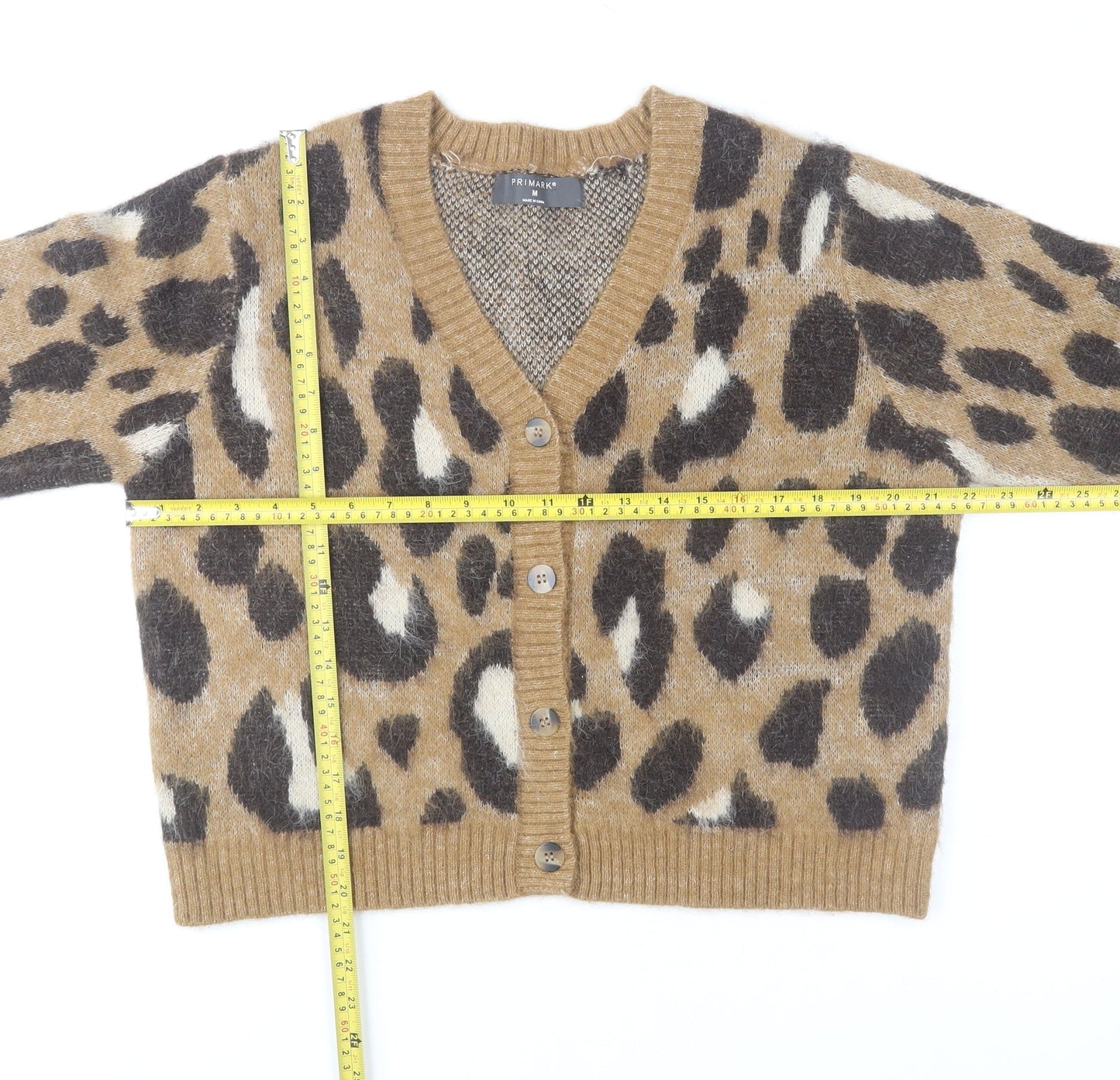 Primark Womens Brown Leopard Print Cardigan M