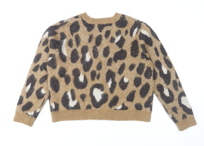 Primark Womens Brown Leopard Print Cardigan M