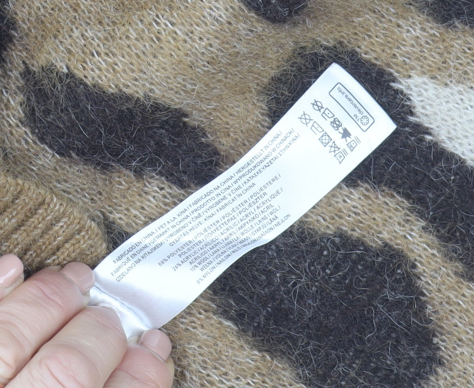 Primark Womens Brown Leopard Print Cardigan M