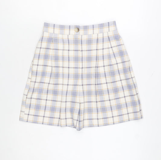 ASOS Women’s Multicoloured Check Chino Shorts Size 6 High Waist