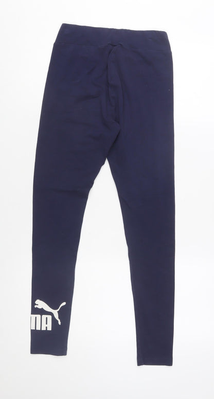 Puma Women's Blue Size 10 Slim Fit Activewear Leggings