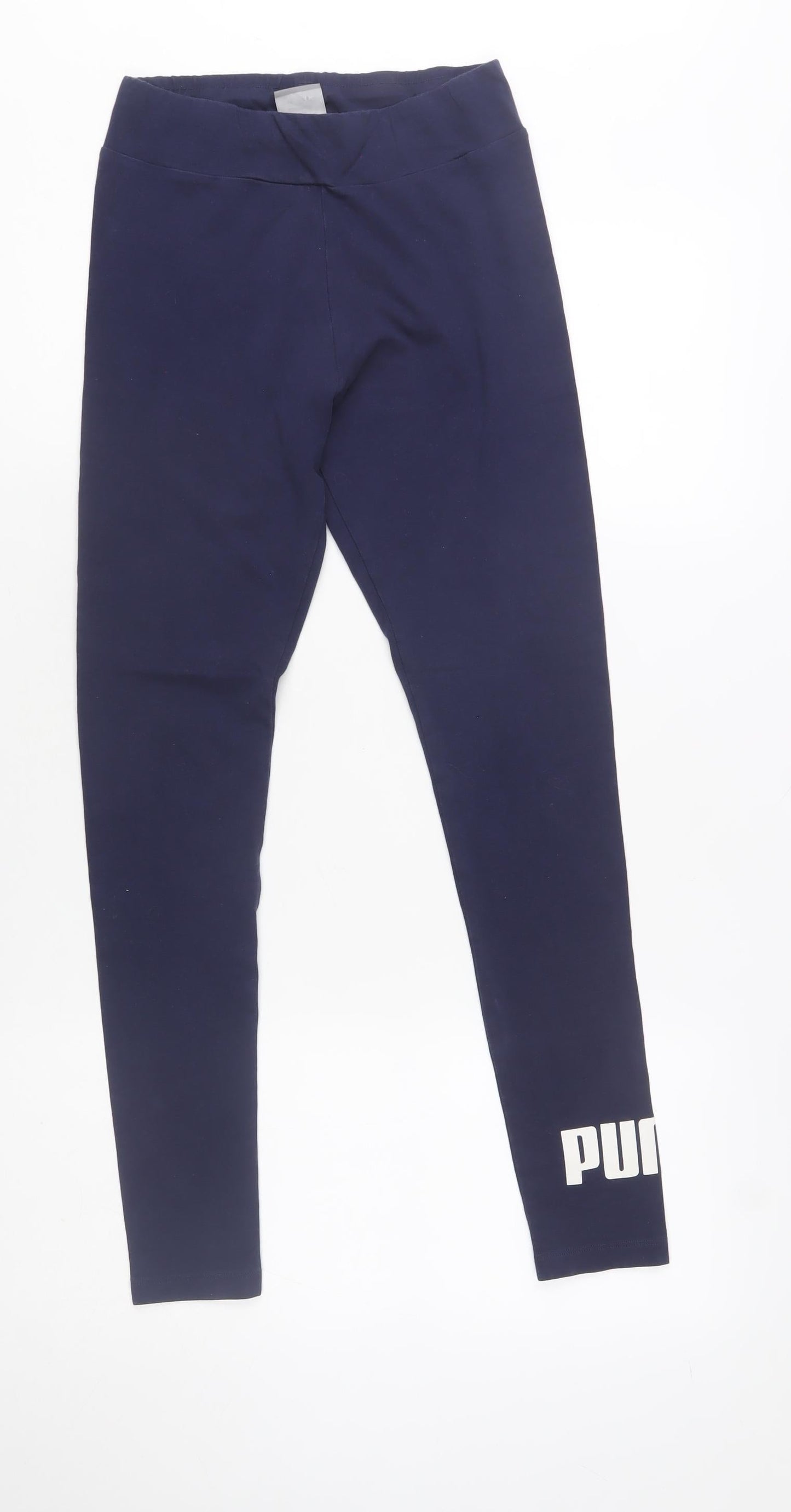 Puma Women's Blue Size 10 Slim Fit Activewear Leggings