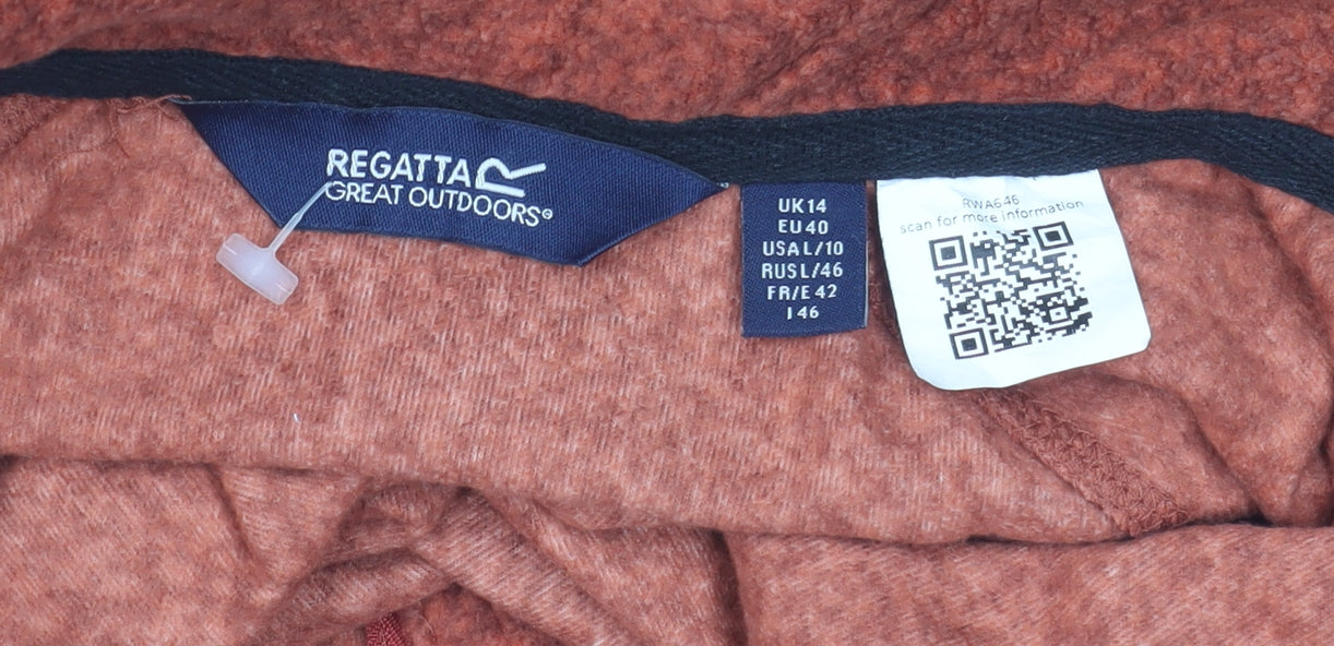 Regatta Womens Brown Fleece Full Zip Outdoor Jacket UK14