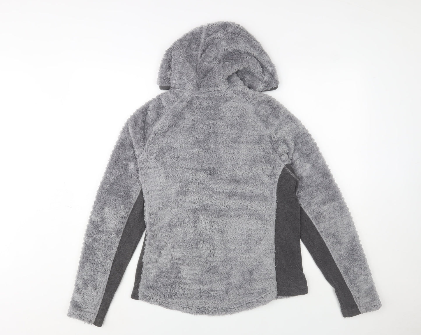 Crane Women’s Grey Hooded Full Zip Fleece Jacket Size 12