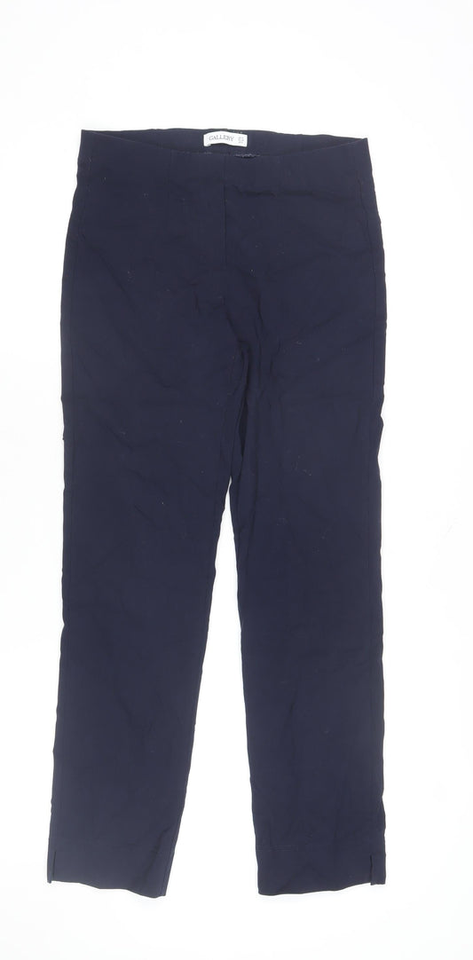 Womens UK Size 10 Gallery Slim Fit Business Casual Workwear Blue Trousers
