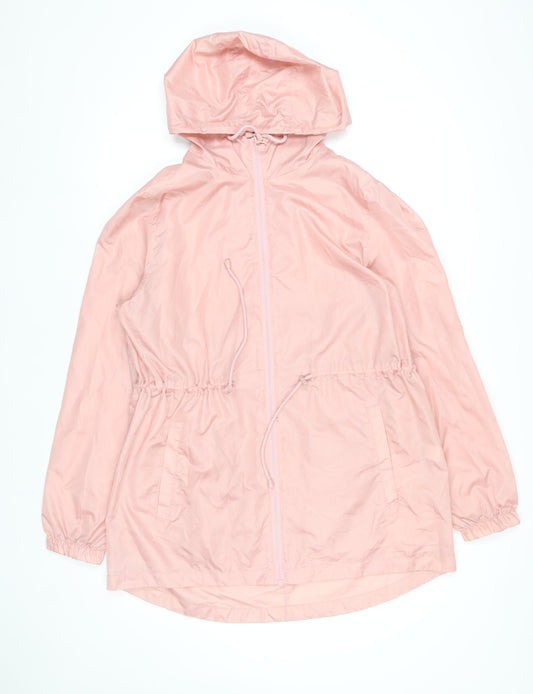 Primark Women’s Pink Lightweight Hooded Rain Coat Jacket Size S