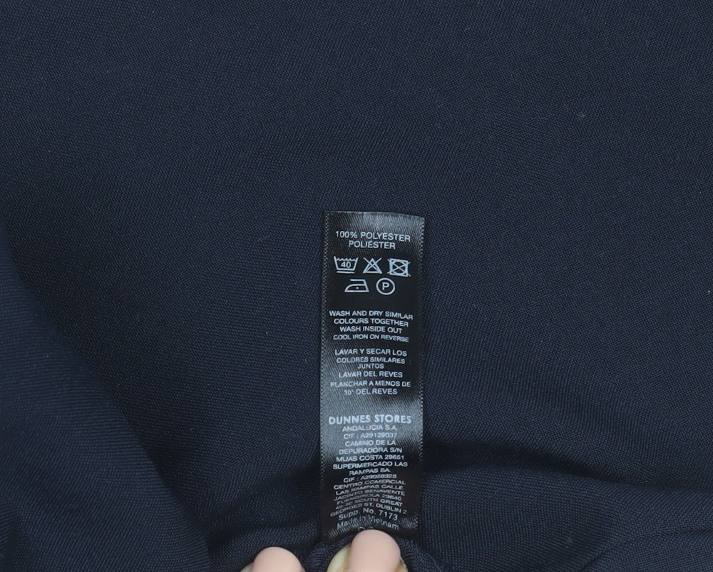 Womens UK Size 10 Dunnes Regular Fit Dress Pants Black Trousers