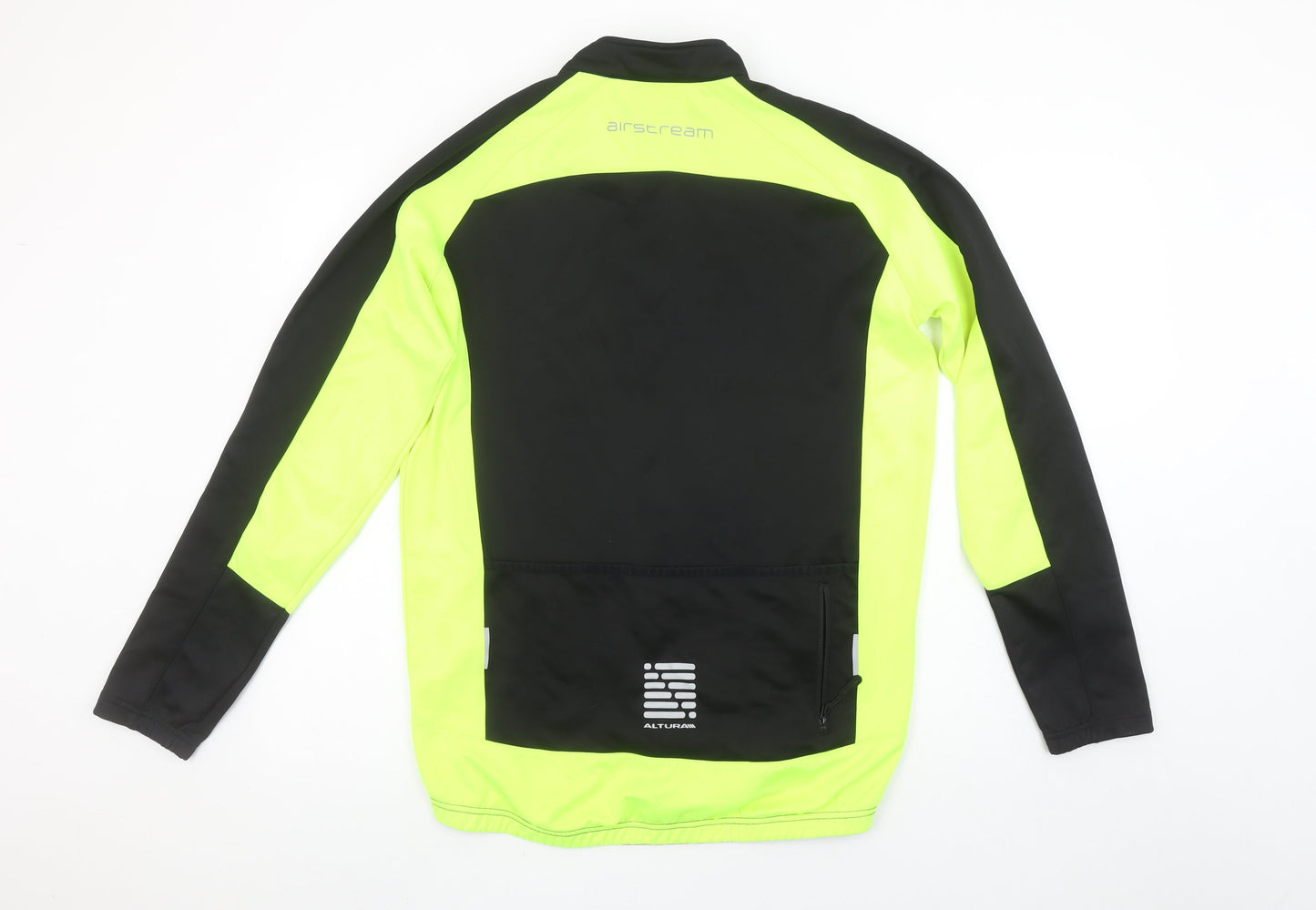 Altura Men's Black & Neon Yellow Cycling Track Jacket Size L