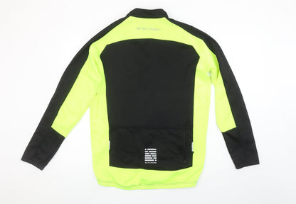 Altura Men's Black & Neon Yellow Cycling Track Jacket Size L