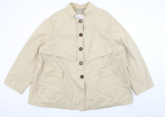 Womens UK Size XL Elisabeth Beige Basic Jacket