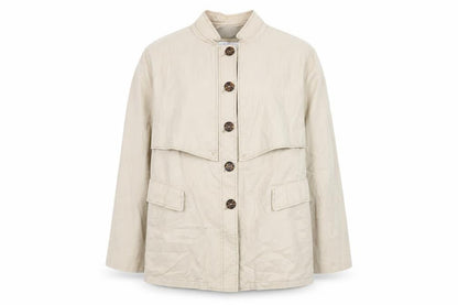 Womens UK Size XL Elisabeth Beige Basic Jacket