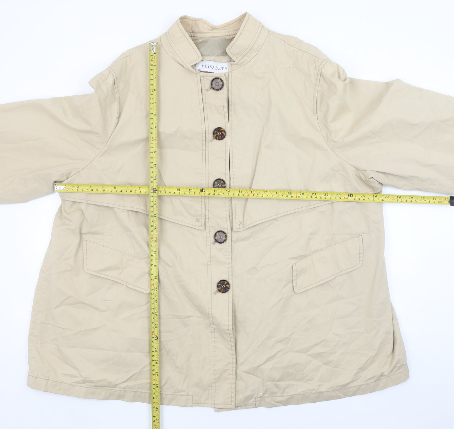 Womens UK Size XL Elisabeth Beige Basic Jacket