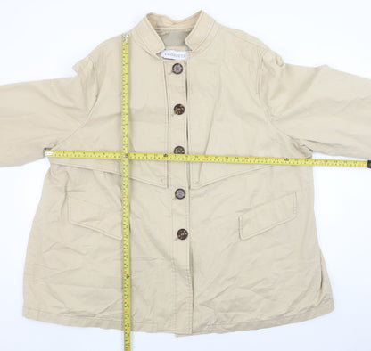 Womens UK Size XL Elisabeth Beige Basic Jacket