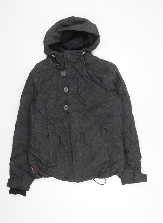 Unisex Adults UK Size L Betty Rides Grey Puffer Jacket