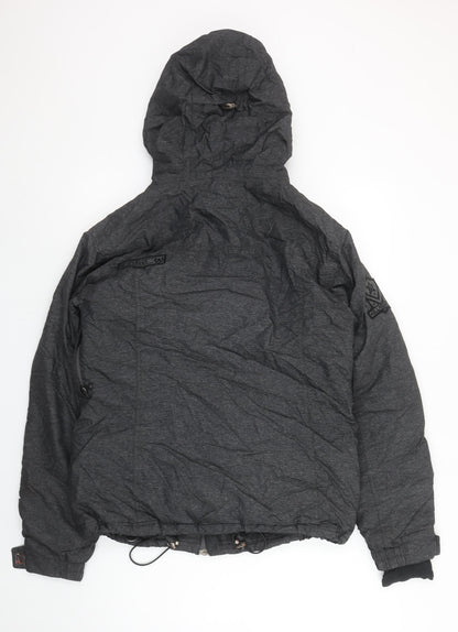 Unisex Adults UK Size L Betty Rides Grey Puffer Jacket