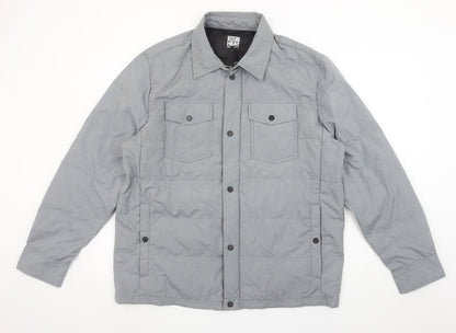 32 Degrees Men’s Grey L Puffer Jacket Down Insulated Mid-Length