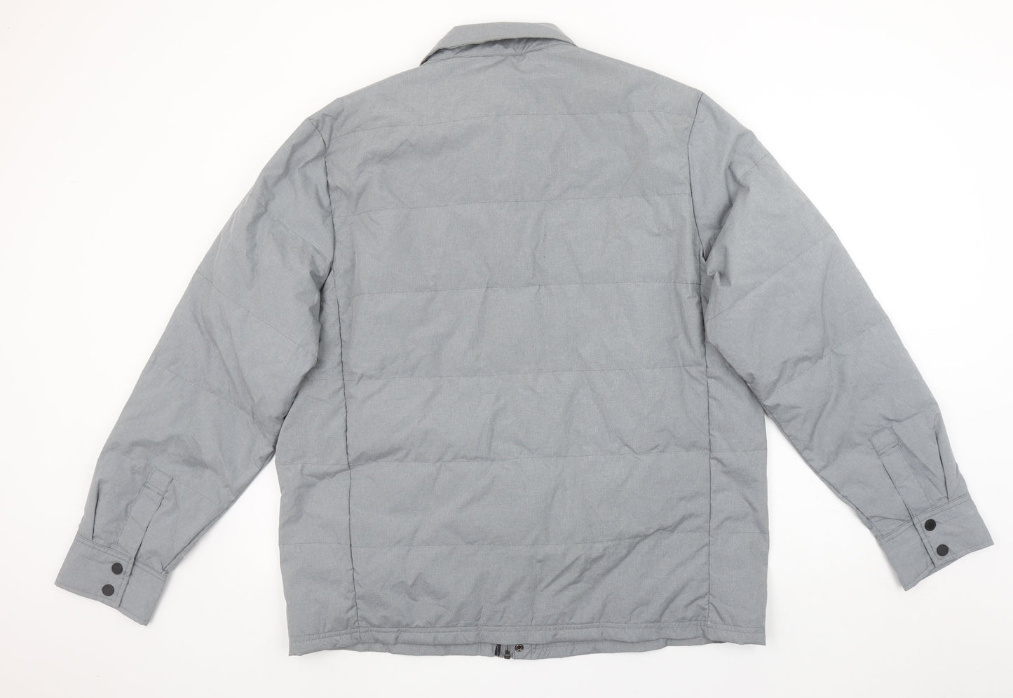 32 Degrees Men’s Grey L Puffer Jacket Down Insulated Mid-Length