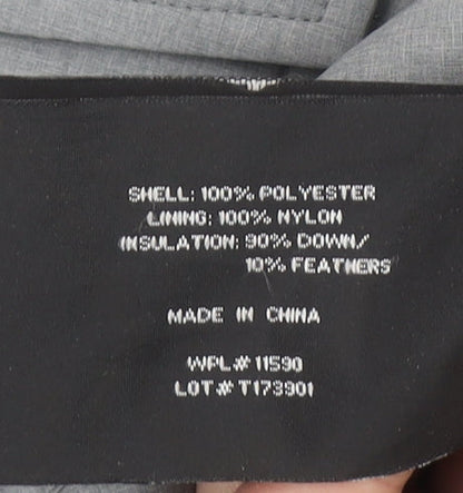 32 Degrees Men’s Grey L Puffer Jacket Down Insulated Mid-Length