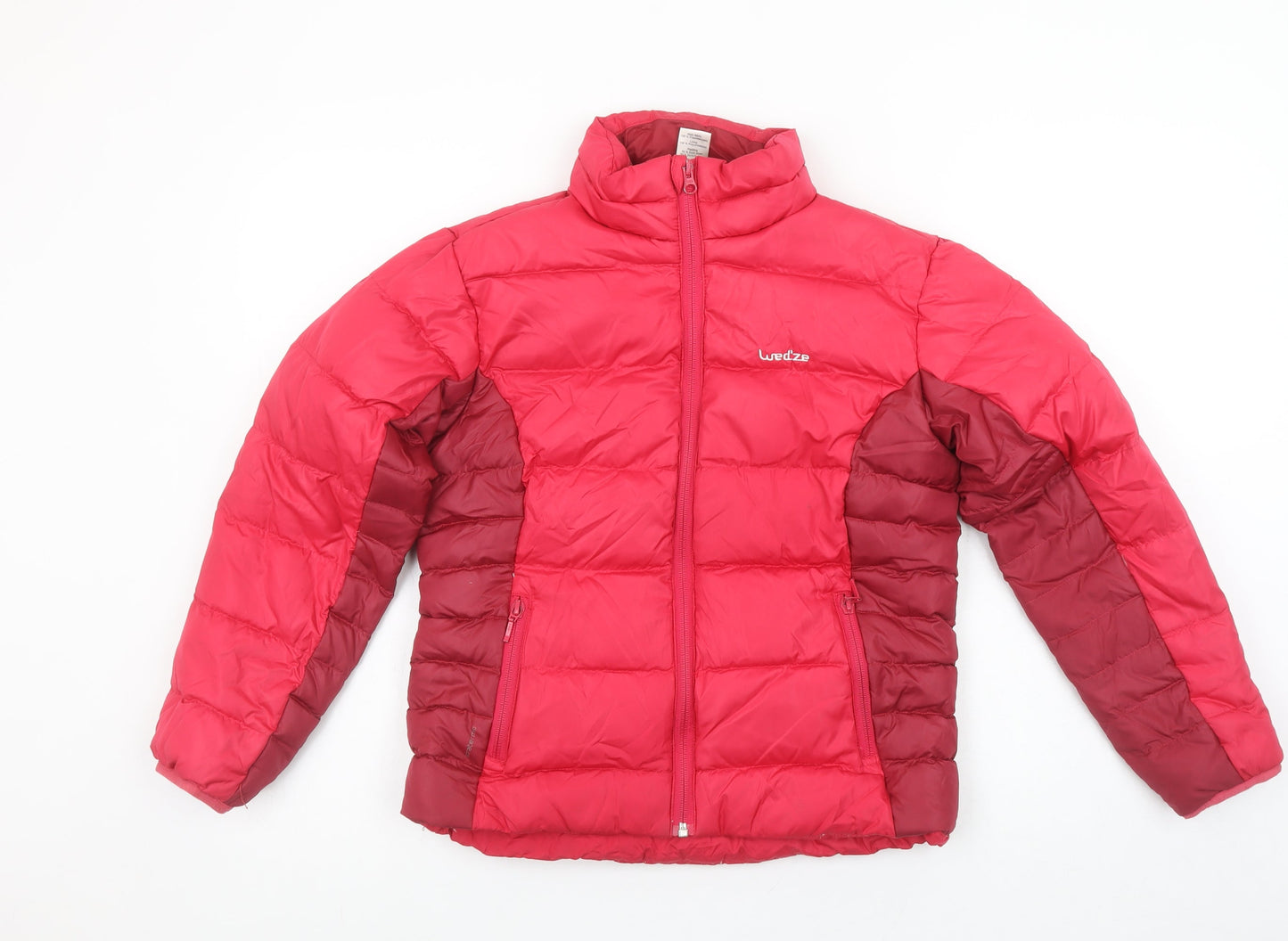 Girls UK Size 12 Years Wedze Red Puffer Jacket