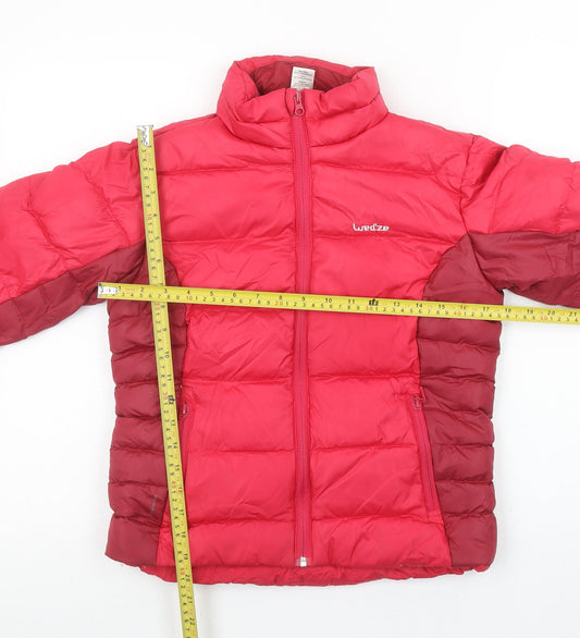 Girls UK Size 12 Years Wedze Red Puffer Jacket