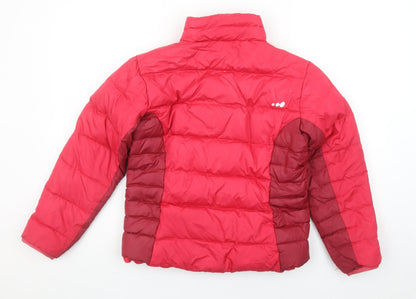 Girls UK Size 12 Years Wedze Red Puffer Jacket
