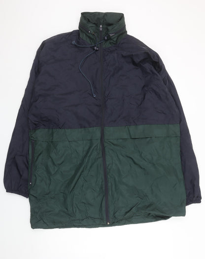 Mens UK Size XL New Territories Green Windbreaker Coat
