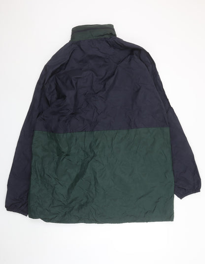 Mens UK Size XL New Territories Green Windbreaker Coat