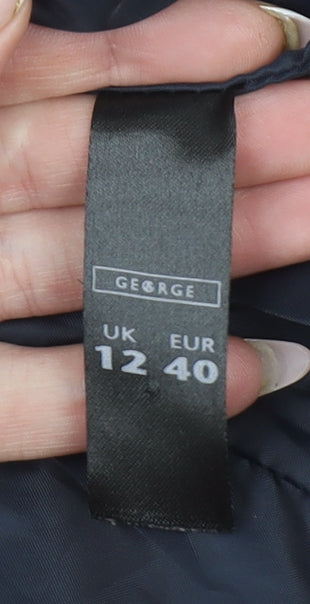 George Women's Red Puffer Waistcoat Size 12 Quilted Gilet