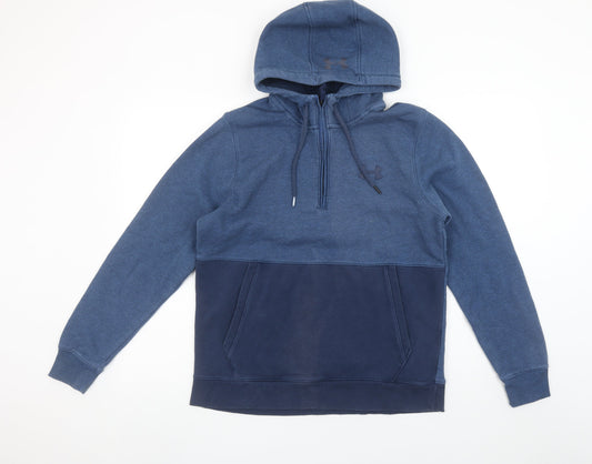 Mens UK Size M Under armour Blue Pullover Hoodie