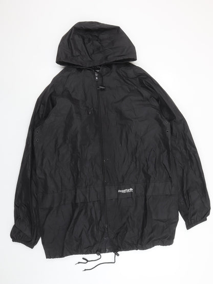 Mens UK Size M Regatta Black Rain Coat