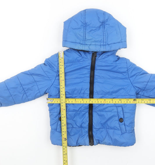 Michael Kors Blue Puffer Jacket 18-24 Months Hooded Winter Coat