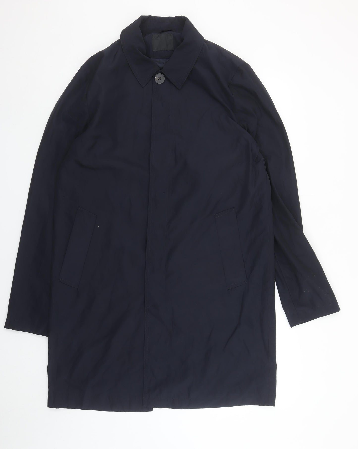 ASOS Men's Blue Mid-Length Rain Coat Size M 38in Polyester Lined