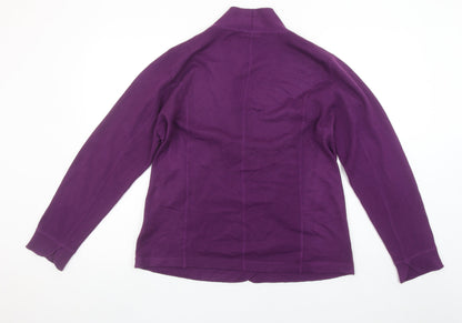 Damart Womens Purple Acrylic Knit Cardigan Size 14/16