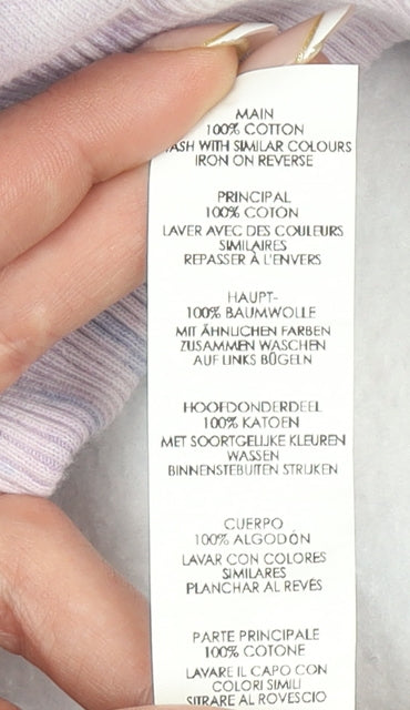 Boohoo Women’s Purple Tie Dye Pullover Hoodie Cotton Size M