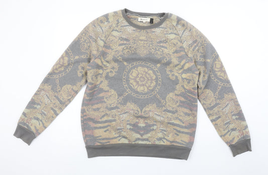 Mens UK Size M Topman Grey Pullover Sweatshirt
