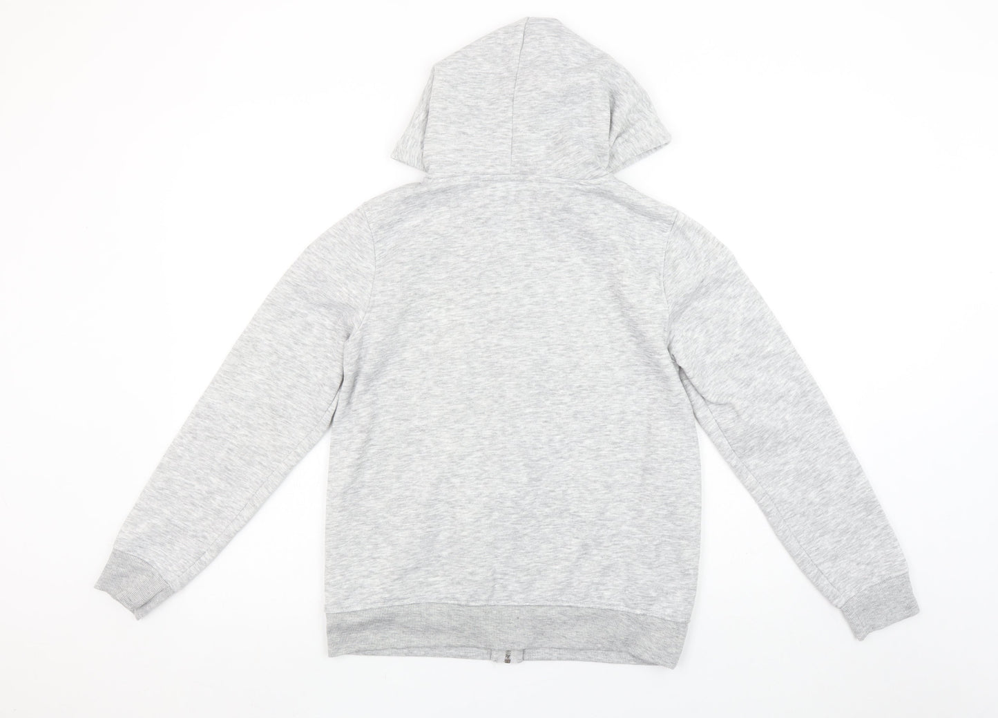 Womens UK Size S Papaya Grey Full Zip Hoodie