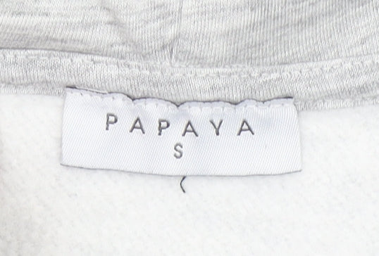 Womens UK Size S Papaya Grey Full Zip Hoodie