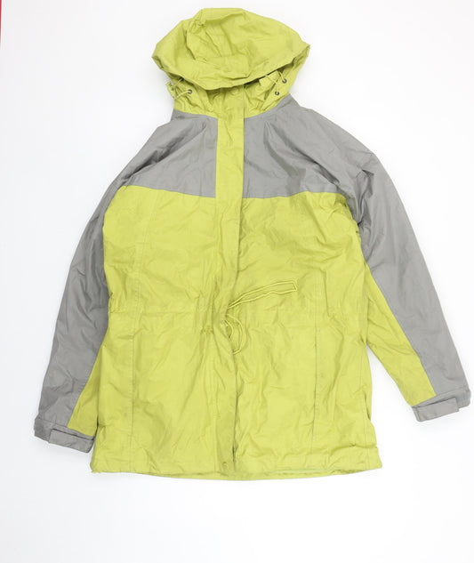 Womens UK Size 12 being casual Green Rain Coat