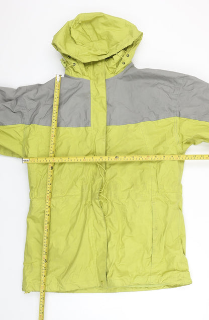Womens UK Size 12 being casual Green Rain Coat