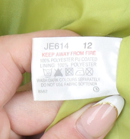 Womens UK Size 12 being casual Green Rain Coat