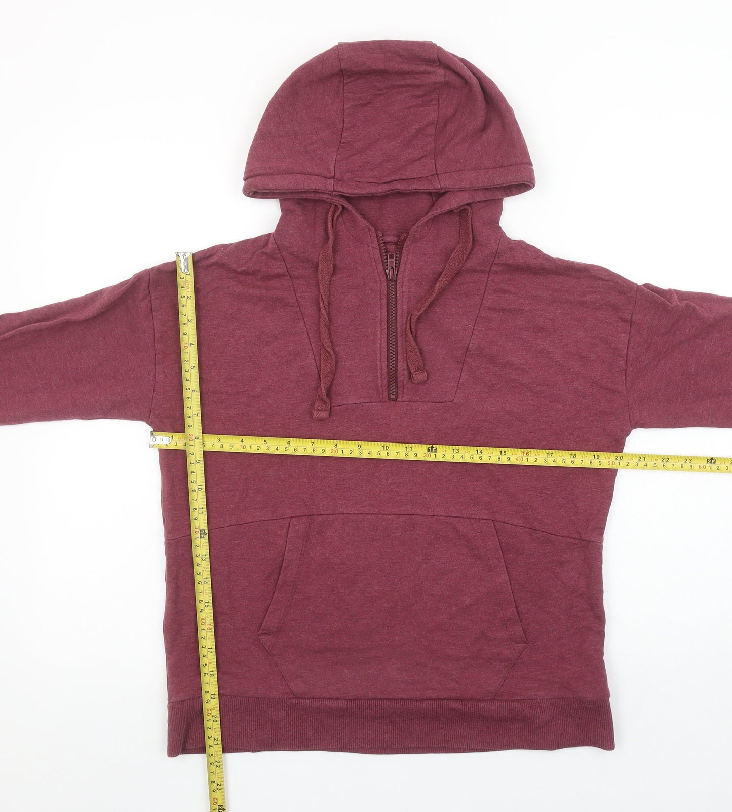 Womens UK Size S BAM Red Pullover Hoodie