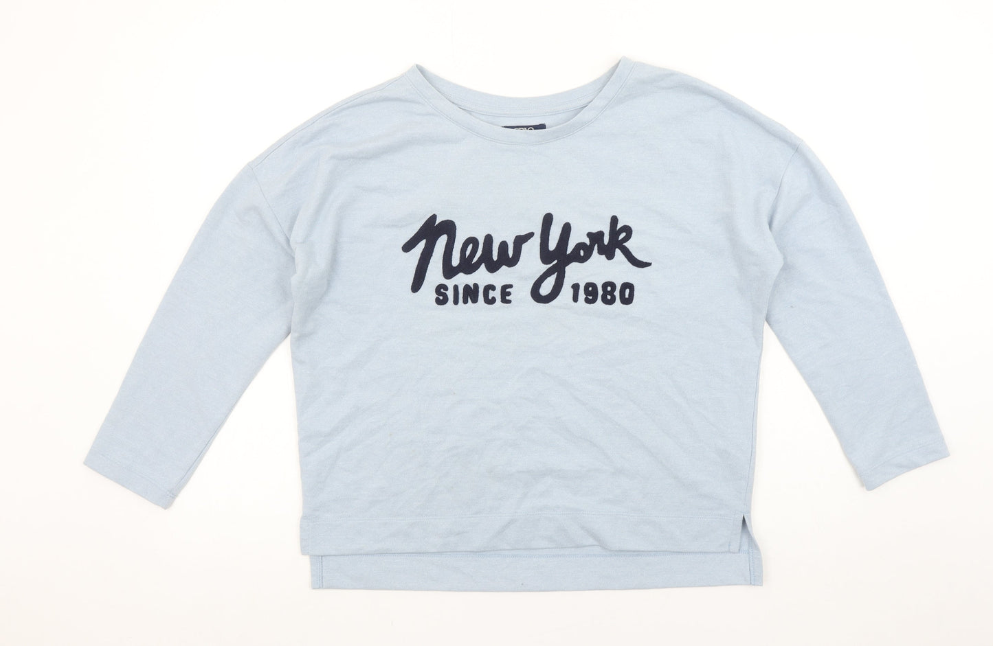 Womens UK Size S SPAO Blue Basic T-Shirt