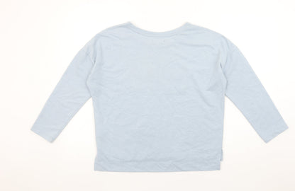 Womens UK Size S SPAO Blue Basic T-Shirt