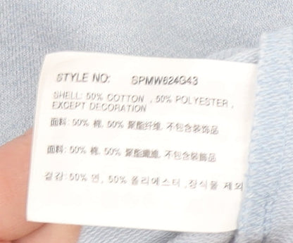 Womens UK Size S SPAO Blue Basic T-Shirt