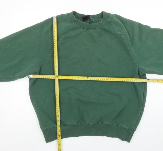 Mens UK Size M H&M Green Pullover Sweatshirt