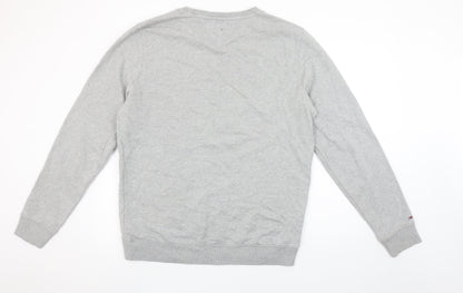 Mens UK Size XL Tommy Jeans Grey Pullover Sweatshirt