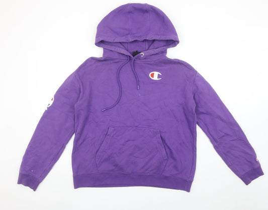 Mens UK Size S Champion Purple Pullover Hoodie