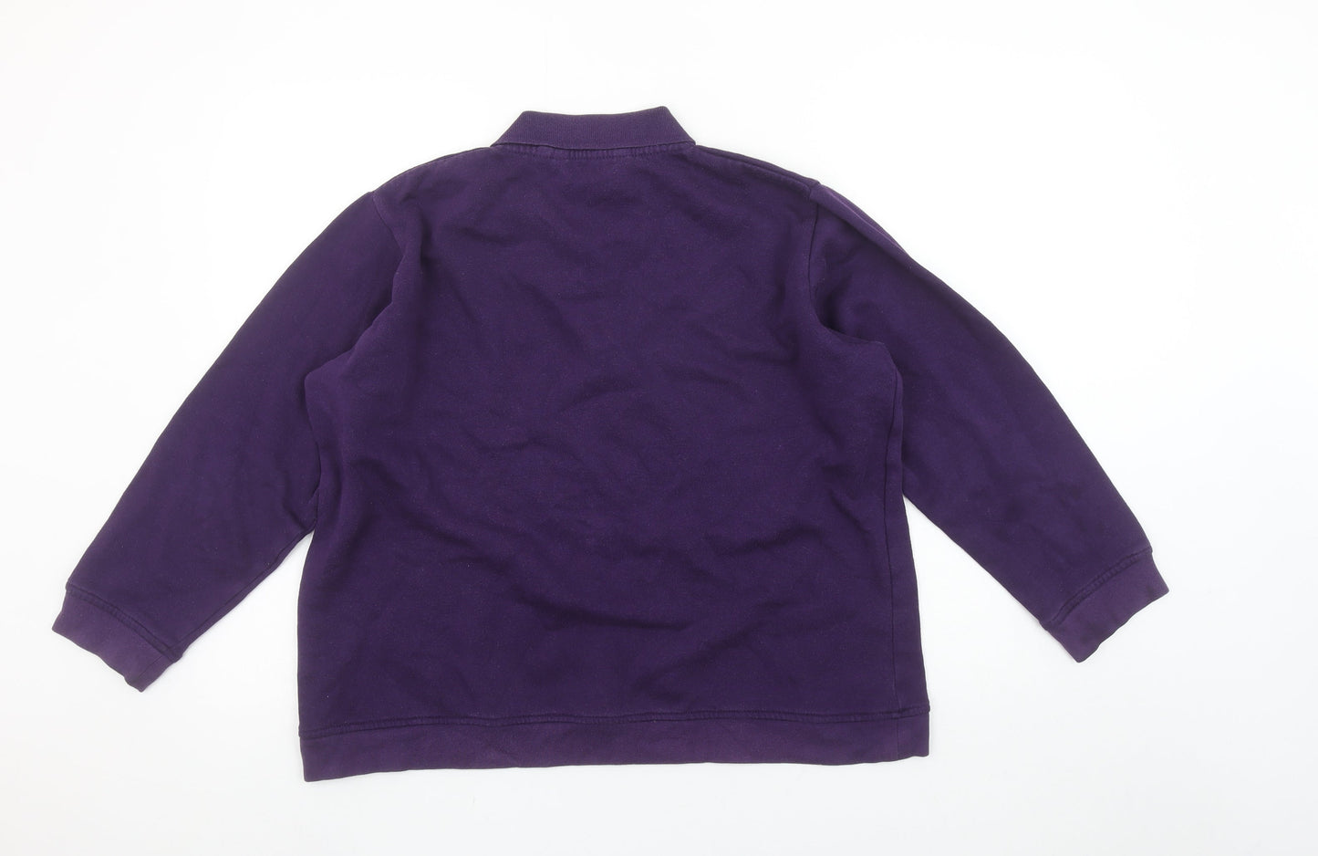Womens UK Size 18-20 EWM Pure Classic Purple Henley Sweatshirt