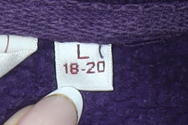 Womens UK Size 18-20 EWM Pure Classic Purple Henley Sweatshirt