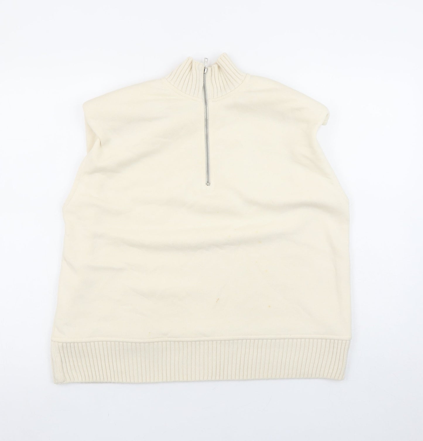 Womens UK Size S Zara Beige Pullover Sweatshirt